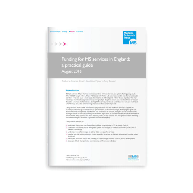 Funding for MS services in England