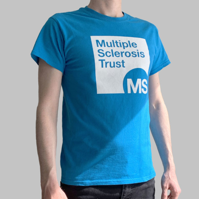 Unisex MS Trust blue cotton t-shirt - side