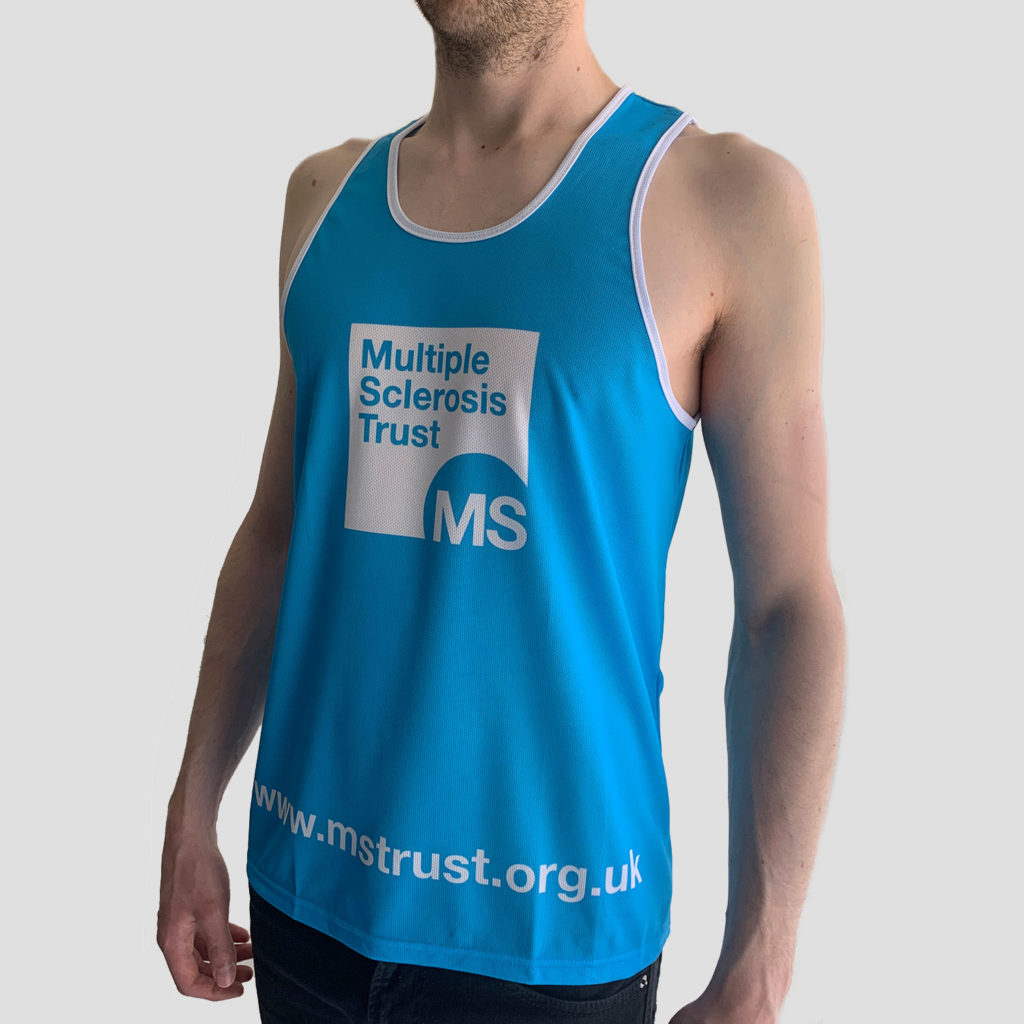 MS Trust Men's Running Vest Blue MS Trust